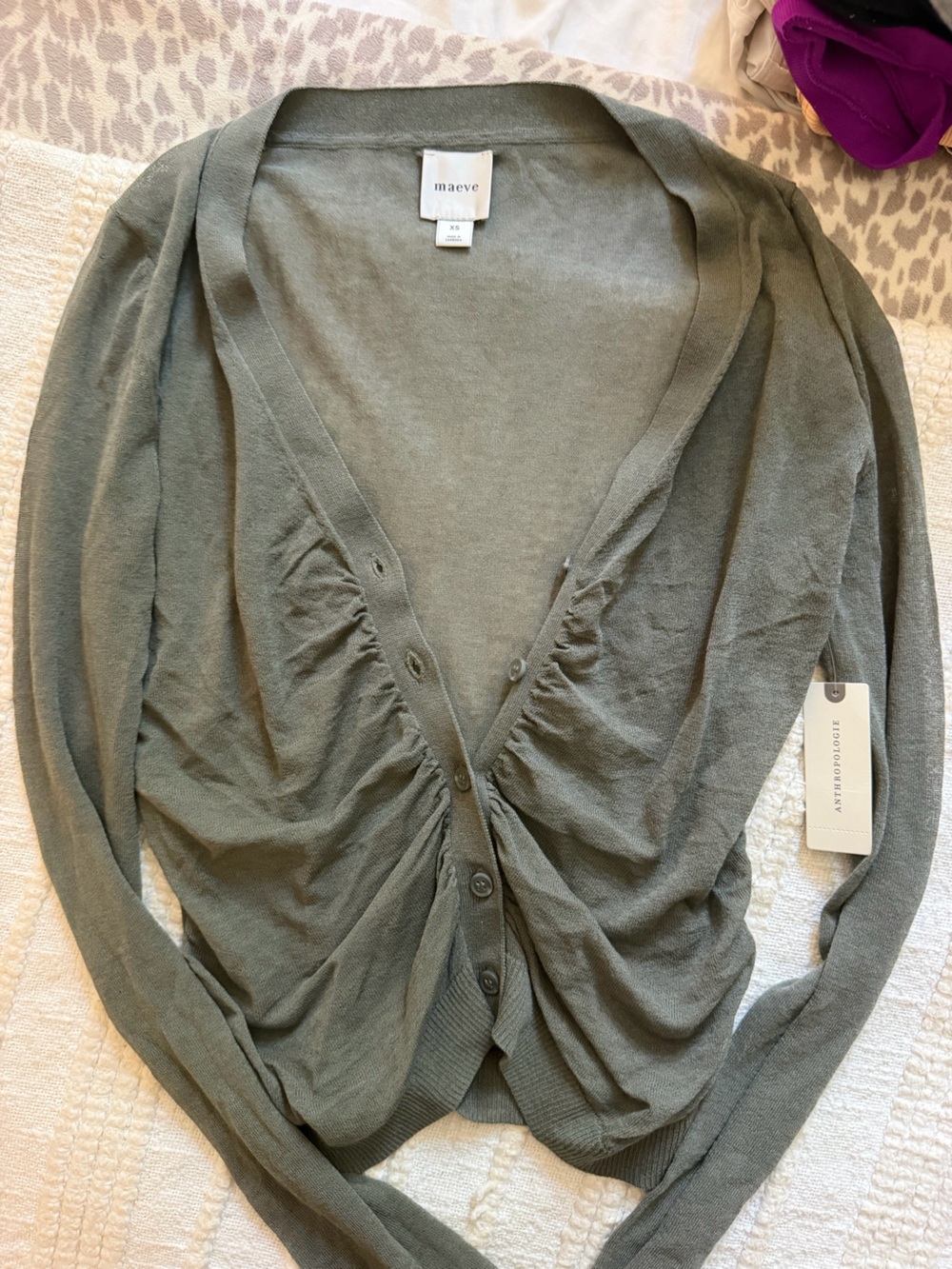 Maeve Olive Knit Top